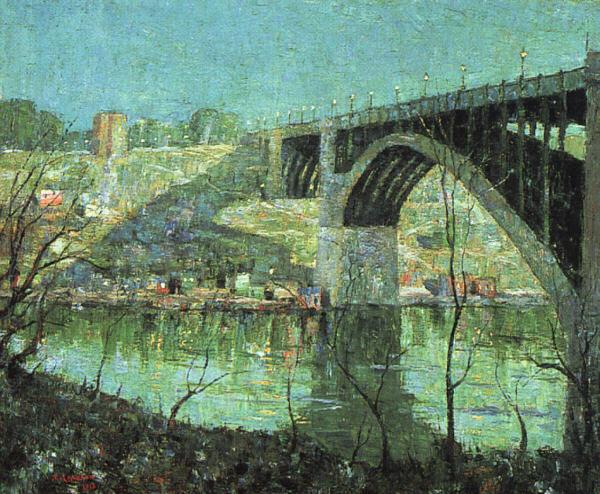 Ernest Lawson Spring Night at Harlem River Germany oil painting art